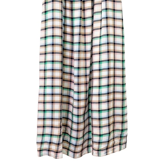 Anthropologie Maeve Cerie Smocked Plaid Maxi Dress Boho Square Neck Size Large - Picture 5 of 14